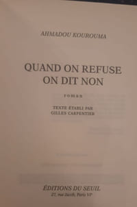 Quand on refuse, on dit non