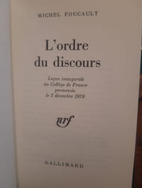 L'ordre du discours