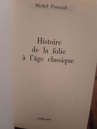 Histoire de la folie à l'âge classique