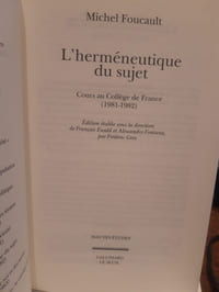 L'herméneutique du sujet