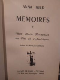 Mémoires. une étoile française au Ciel de l'Amérique