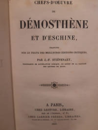 Chefs d'oeuvre de Démosthéne et d'Eschine
