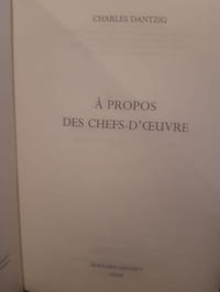 A propos des chefs-d'oeuvre