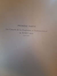 Etudes sur un orchestre au XVIIIe siècle