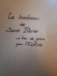 Le Tombeau de Saint-Pierre un lieu de grâce pour l'Eglise