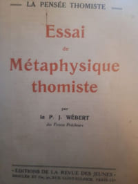 Essai de métaphysique thomiste