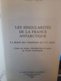 Les singularités de la France antarctique
