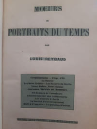Moeurs et portraits du temps