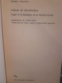 Raison et révolution; Hegel et la naissance de la théorie sociale