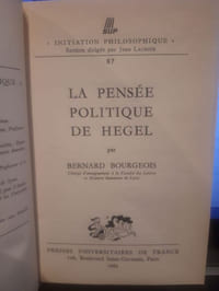 La pensée politique de Hegel