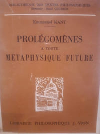 Prolégoménes à toute métaphysique future