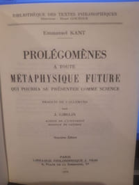 Prolégoménes à toute métaphysique future