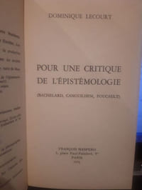 Pour une critique de l'épistémologie