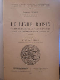 Le livre Roisin, Coutumier lillois de la fin du XIIe sicèle publié avec une introduction et un glossaire