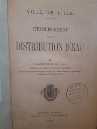 Etablissement de la distribution d'eau