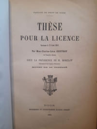 Thèse pour la licence