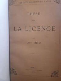Thèse pour la licence