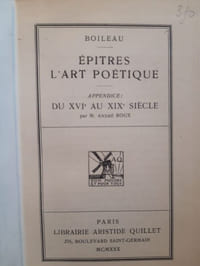 Epitres, l'art poétique