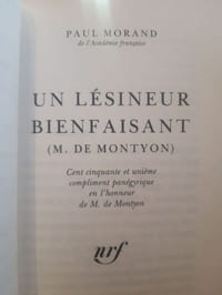 Un lésineur bienfaisant