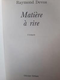 Matière à rire