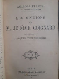 Les opinionsde M.Jérôme Coignard