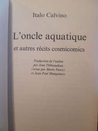 L'oncle aquatique et autres récits cosmicomics