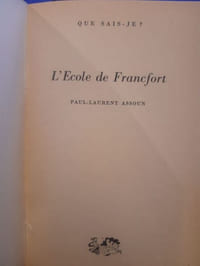 L'école de Francfort