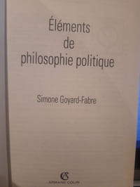Eléments de philosophie politique