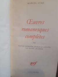 Oeuvres romanesques complétes T 1 & 3