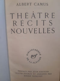 Théâtre, récits nouvelles