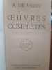 Oeuvres complètes. De Vigny, Alfred.