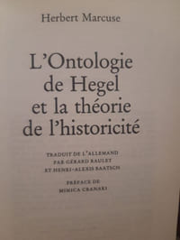 L'ontologie de Hegel et la théorie de l'historicité