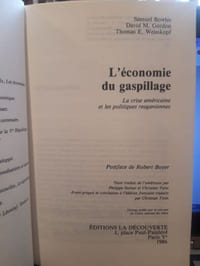 L'économie du gaspillage. La crise américaine et les politiques reaganiennes