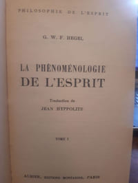 La phénoménologie de l'esprit