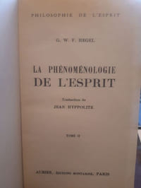 La phénoménologie de l'esprit