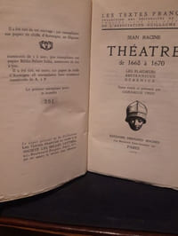 IntégraleT1: Les plaideurs, Britannicus, BéréniceT2: PoesiesT3 : Bajazet, Mithridate, IphigénieT4; La Thébaïde, Alexandre, AndromaqueT5: Lettres à l'auteur des Imaginaires Abrégé de l'histoire de Port-Royal