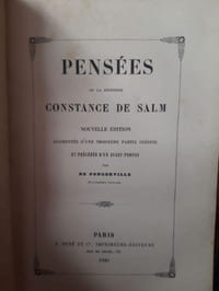Pensées de la princesse Constance de Salm