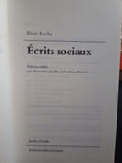 Ecrits sociaux par Reclus, Elisée. - Image 2