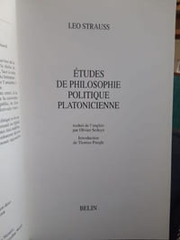Etudes de philosophie politique platonicienne