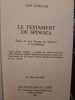 Le testament de Spinoza. Strauss, Leo.