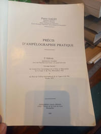 Précis d'Ampelographie Pratique