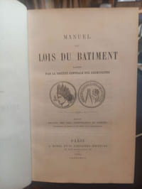 Manuel des Lois du Batiment