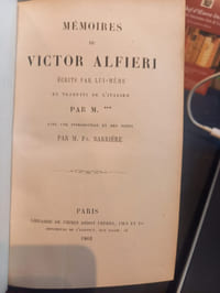 Mémoires de Victor Alfieri
