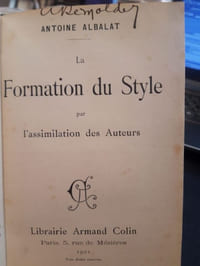 La formation du style