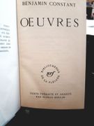 Oeuvres par Constant, Benjamin. - Image 1