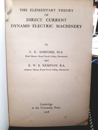 The elementary theory of direct current dynamo electric machinery 