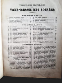 Vademecum des soirées