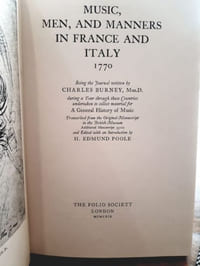Music, men and manners in France and Italy