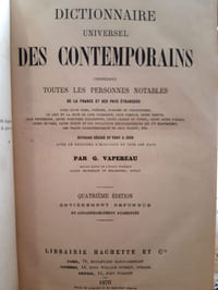 Dictionnaire universel des contemporains contenant toutes les personnes notables de la France et des pays étrangers