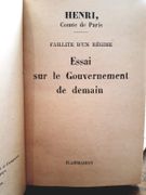 Essai sur le gouvernement de demain par Comte de Paris, Henri. - Image 2